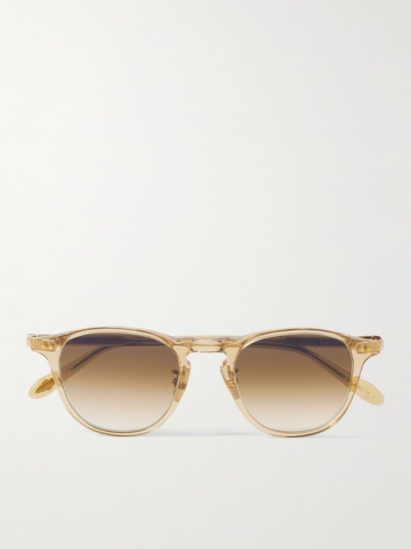 Hampton J Sun Round-Frame Acetate Sunglasses Hampton J Sun Round-Frame Acetate Sunglasses
