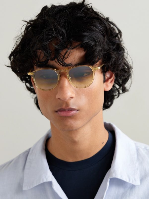Hampton J Sun Round-Frame Acetate Sunglasses - OU Hampton J Sun Round-Frame Acetate Sunglasses - OU