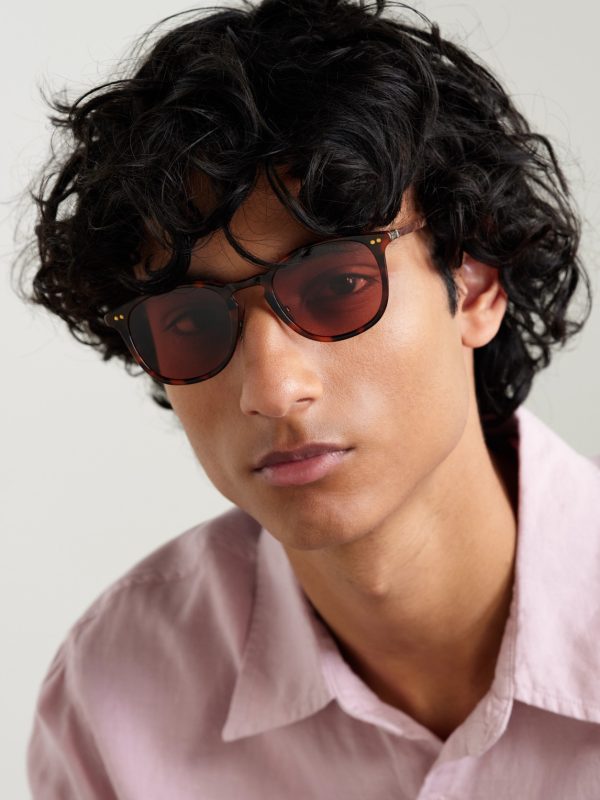 Kinney J Sun Round-Frame Tortoiseshell Acetate Sunglasses - OU Kinney J Sun Round-Frame Tortoiseshell Acetate Sunglasses - OU