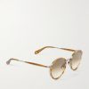 Wilson X Sun Round-Frame Acetate and Gold-Tone Sunglasses - FR