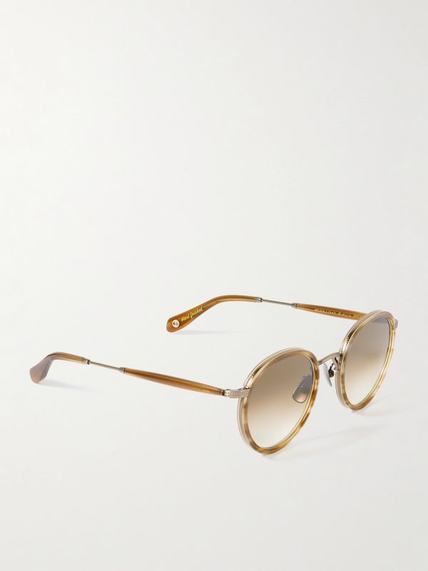 Wilson X Sun Round-Frame Acetate and Gold-Tone Sunglasses - FR