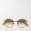 Wilson X Sun Round-Frame Acetate and Gold-Tone Sunglasses