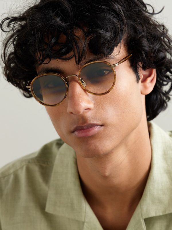 Wilson X Sun Round-Frame Acetate and Gold-Tone Sunglasses - OU