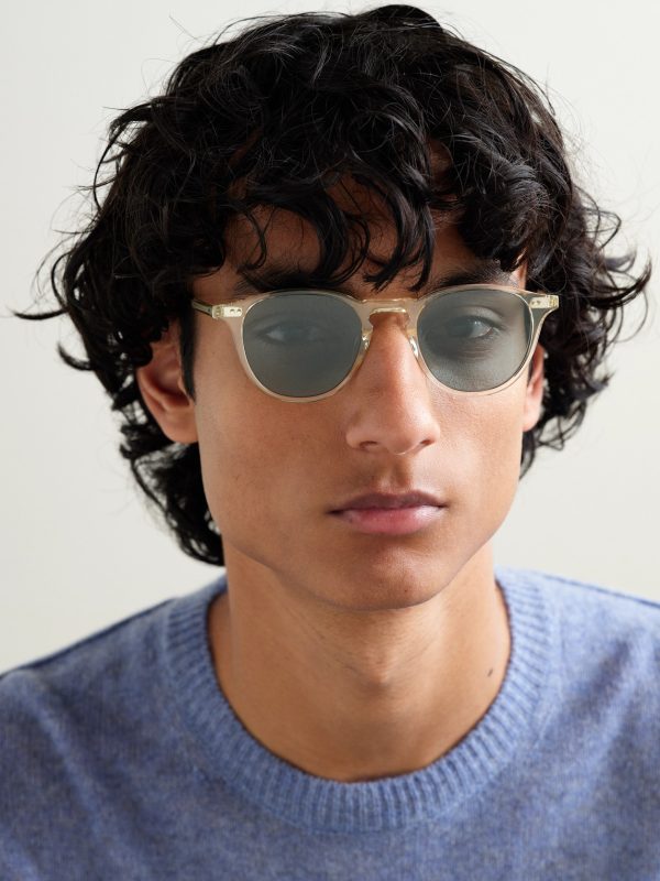 Hampton Round-Frame Acetate Polarised Sunglasses - OU Hampton Round-Frame Acetate Polarised Sunglasses - OU