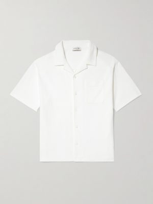Camp-Collar Cotton-Piqué Shirt Camp-Collar Cotton-Piqué Shirt