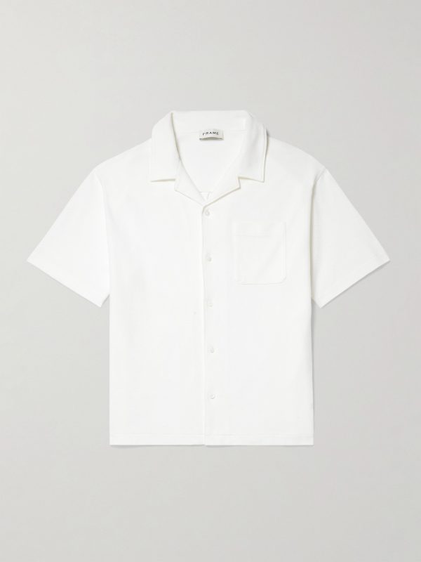 Camp-Collar Cotton-Piqué Shirt Camp-Collar Cotton-Piqué Shirt