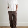 Camp-Collar Cotton-Piqué Shirt - OU Camp-Collar Cotton-Piqué Shirt - OU