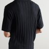 Striped Silk and Cotton-Blend Polo Shirt - BK
