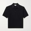 Striped Silk and Cotton-Blend Polo Shirt