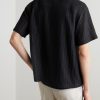 Striped Crocheted Shirt - BK Striped Crocheted Shirt - BK
