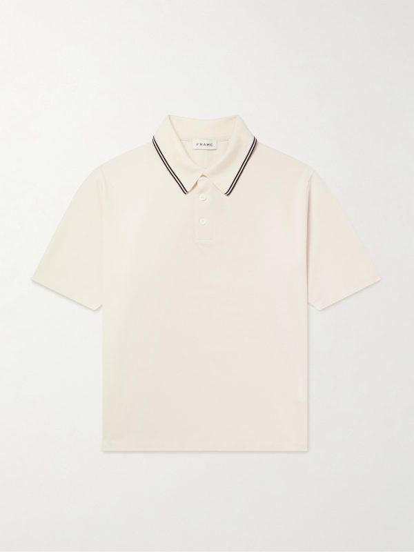 Striped Cotton-Piqué Polo Shirt