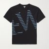 Logo-Appliquéd Striped Cotton-Jersey T-Shirt Logo-Appliquéd Striped Cotton-Jersey T-Shirt
