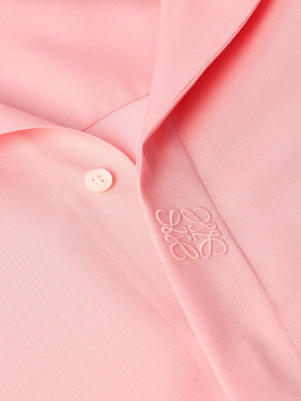 Oversized Camp-Collar Logo-Embroidered Wool Shirt - CU Oversized Camp-Collar Logo-Embroidered Wool Shirt - CU