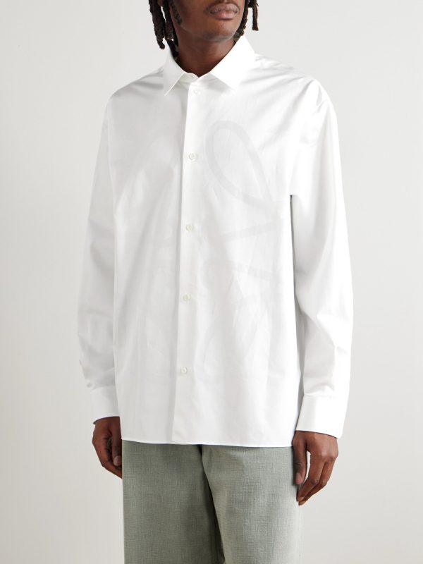 Anagram Logo-Jacquard Cotton-Twill Shirt - FR Anagram Logo-Jacquard Cotton-Twill Shirt - FR