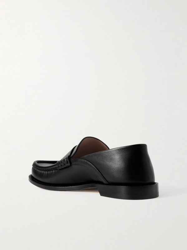 Campo Collapsible-Heel Leather Penny Loafers - BK