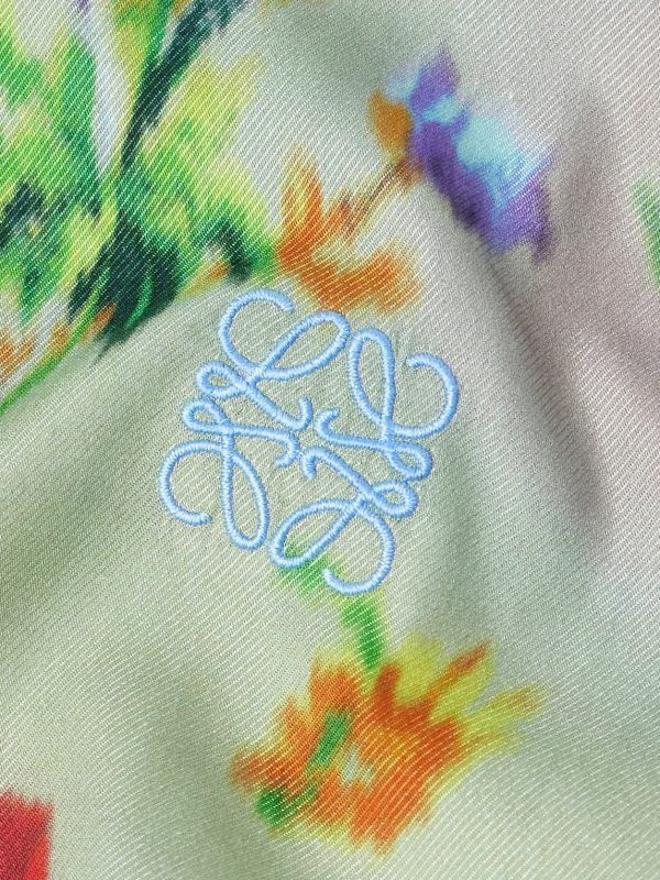 Camp-Collar Logo-Embroidered Floral-Print Cotton and Silk-Blend Twill Shirt - CU Camp-Collar Logo-Embroidered Floral-Print Cotton and Silk-Blend Twill Shirt - CU