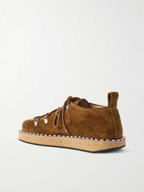 Rivet Studded Suede Shoes - BK Rivet Studded Suede Shoes - BK
