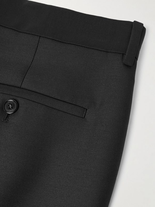Straight-Leg Wool and Silk-Blend Tuxedo Trousers - CU