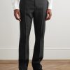 Straight-Leg Wool and Silk-Blend Tuxedo Trousers - FR