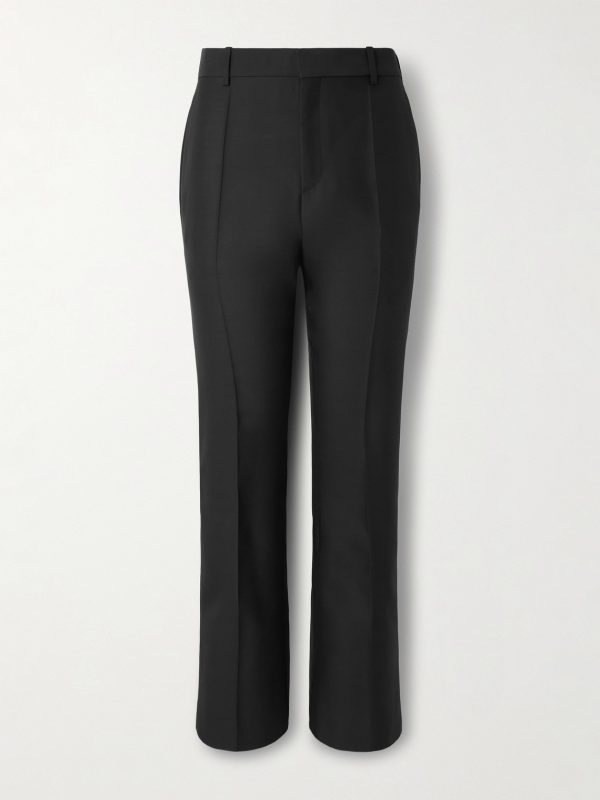 Straight-Leg Wool and Silk-Blend Tuxedo Trousers
