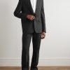 Straight-Leg Wool and Silk-Blend Tuxedo Trousers - OU