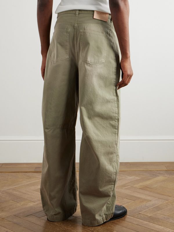 + Paula's Ibiza Barrel-Leg Cotton-Twill Trousers - BK