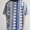 + Paula's Ibiza Camp-Collar Jacquard-Knit Cotton-Blend Terry Shirt - BK