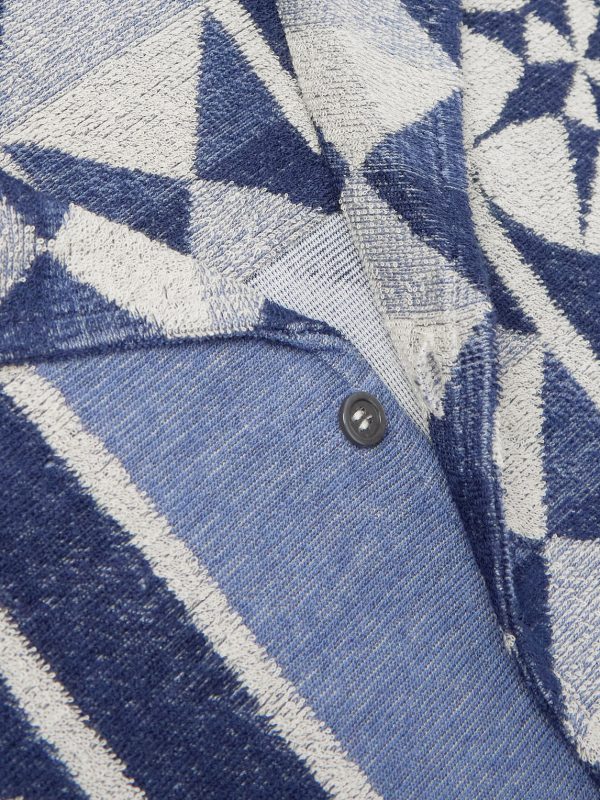 + Paula's Ibiza Camp-Collar Jacquard-Knit Cotton-Blend Terry Shirt - CU