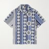 + Paula's Ibiza Camp-Collar Jacquard-Knit Cotton-Blend Terry Shirt
