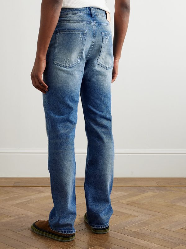 + Paula's Ibiza Straight-Leg Patchwork Distressed Jeans - BK
