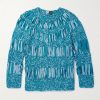 + Paula's Ibiza Open-Knit Textured Cotton-Blend Sweater