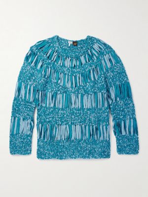 + Paula's Ibiza Open-Knit Textured Cotton-Blend Sweater