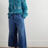 + Paula's Ibiza Open-Knit Textured Cotton-Blend Sweater - OU