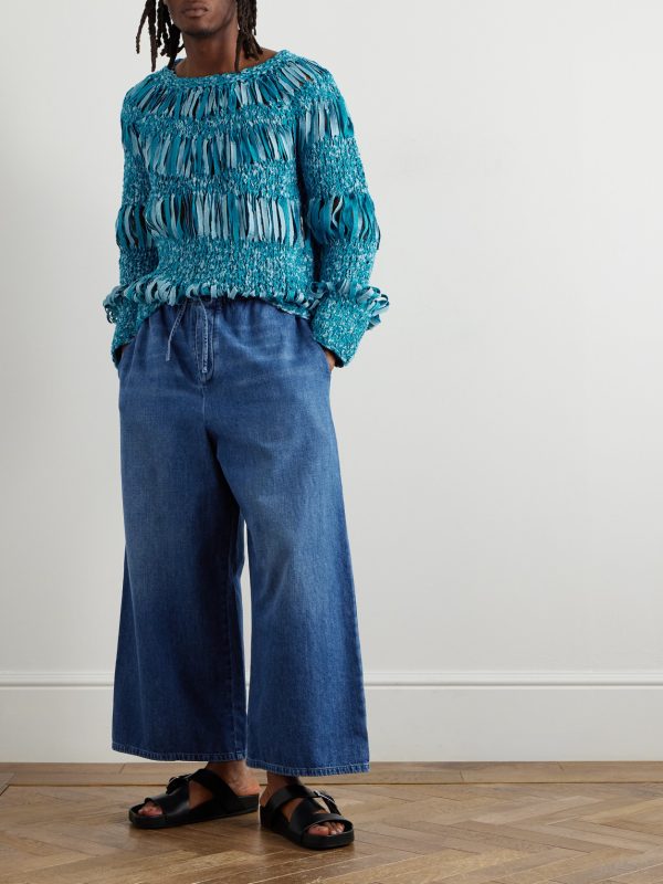 + Paula's Ibiza Open-Knit Textured Cotton-Blend Sweater - OU