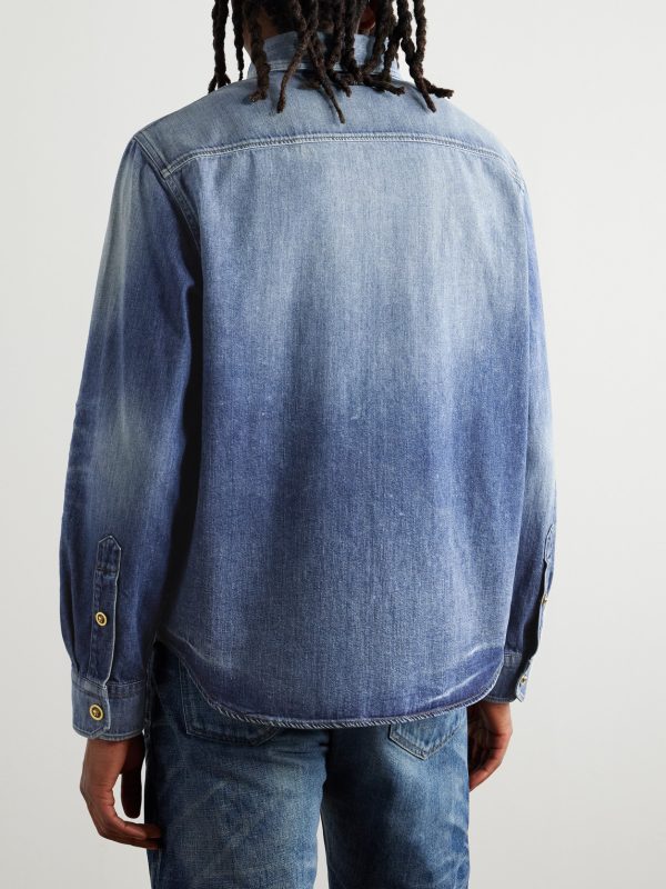 Button-Down Collar Denim Overshirt - BK Button-Down Collar Denim Overshirt - BK