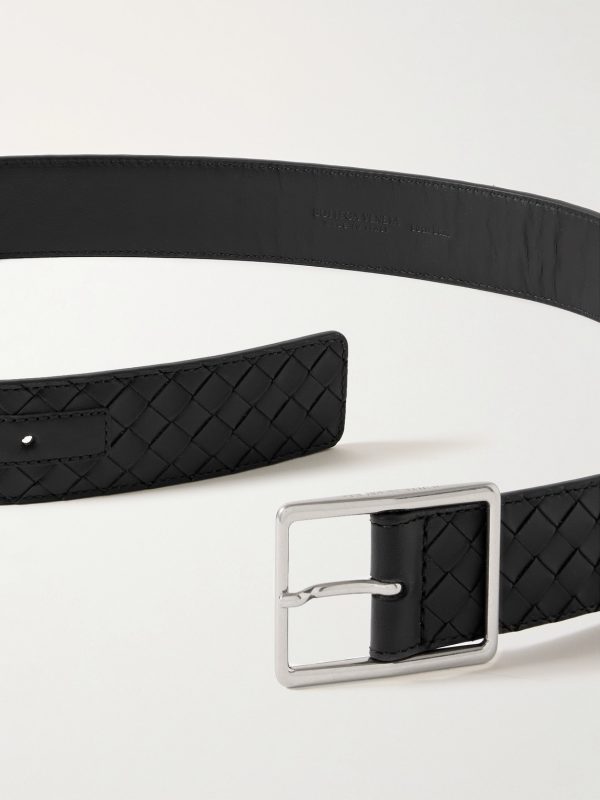 3.5cm Intrecciato Leather Belt - E1