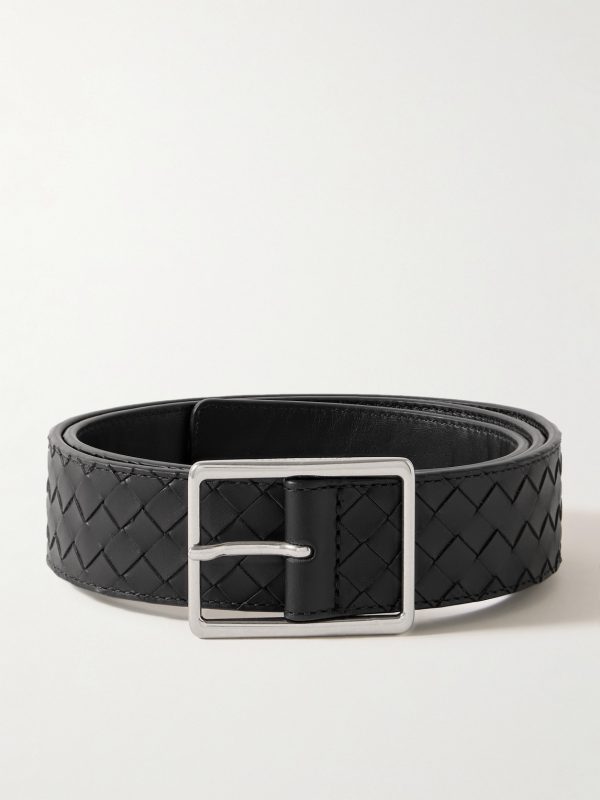 3.5cm Intrecciato Leather Belt