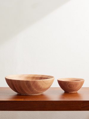 Istria Set of Two Oak Snack Bowls Istria Set of Two Oak Snack Bowls