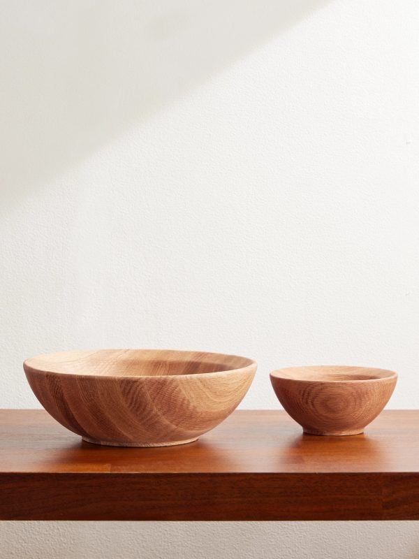 Istria Set of Two Oak Snack Bowls