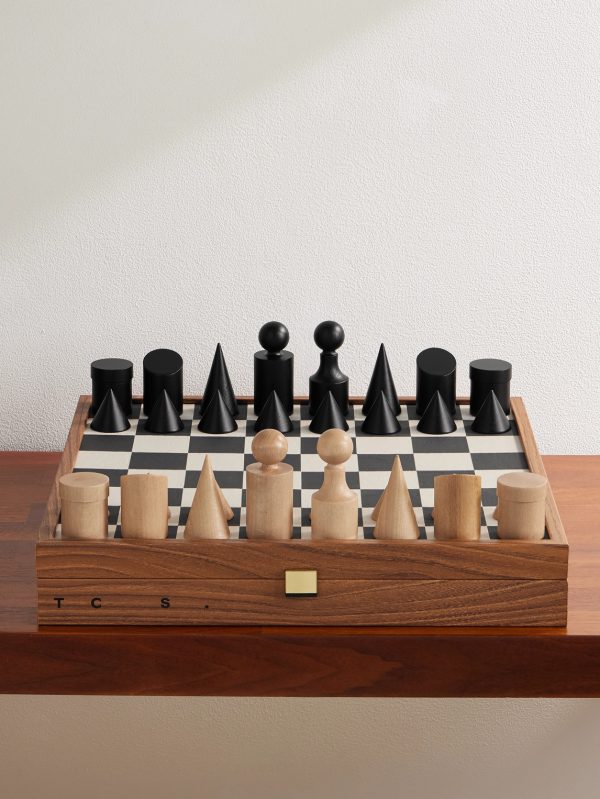 Milos Wood and Felt Chess Set