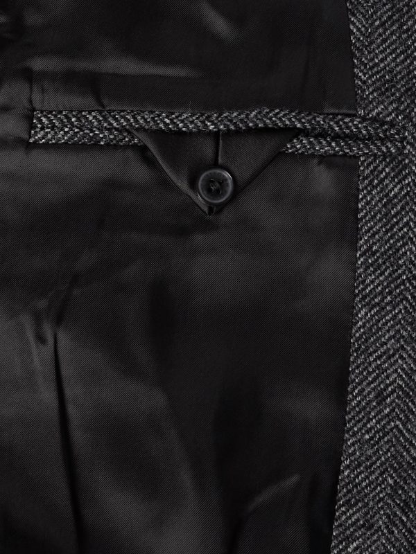 Roy Suede-Trimmed Herrinbone Wool Blazer - E1