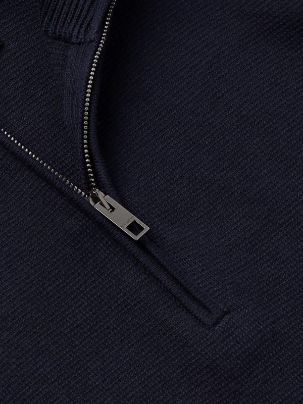 Nathaniel Cotton and Cashmere-Blend Half-Zip Sweater - CU Nathaniel Cotton and Cashmere-Blend Half-Zip Sweater - CU