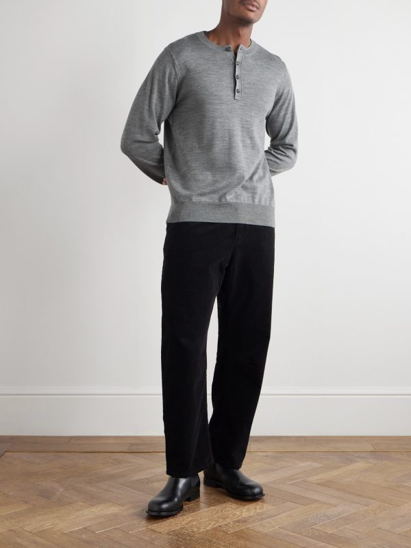 Wylie Wool Henley Sweater - OU Wylie Wool Henley Sweater - OU