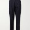 Drew Tapered Pleated Virgin Wool-Crepe Trousers