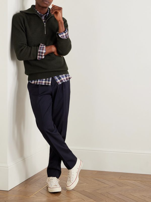 Drew Tapered Pleated Virgin Wool-Crepe Trousers - OU