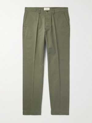 Straight-Leg Garment-Dyed Cotton-Twill Trousers Straight-Leg Garment-Dyed Cotton-Twill Trousers
