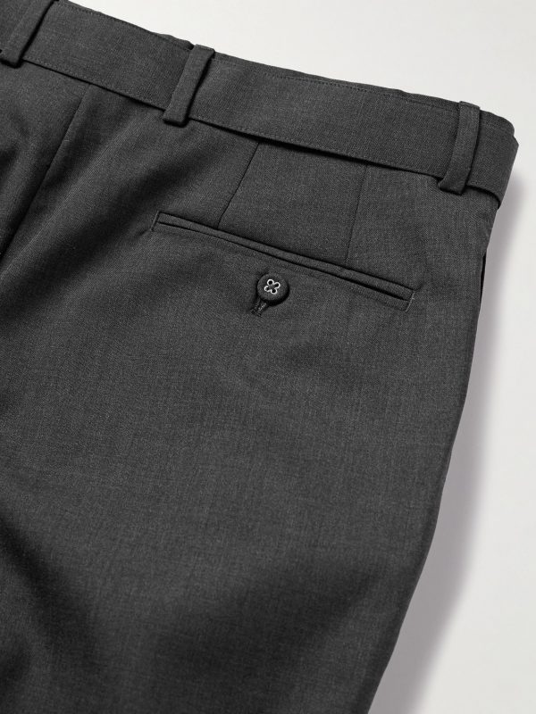 Hugo Tapered Belted Virgin Wool Suit Trousers - CU