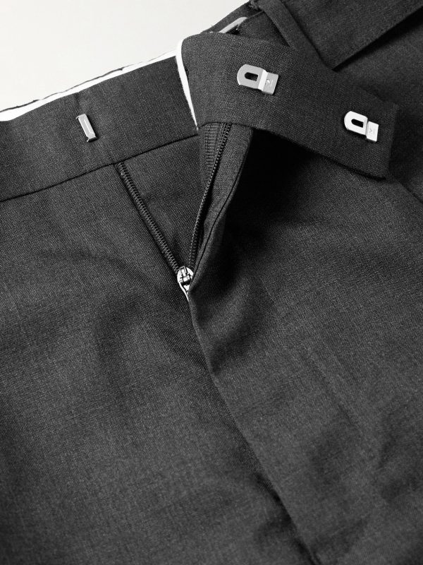 Hugo Tapered Belted Virgin Wool Suit Trousers - E1