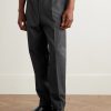 Hugo Tapered Belted Virgin Wool Suit Trousers - FR