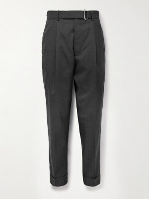 Hugo Tapered Belted Virgin Wool Suit Trousers Hugo Tapered Belted Virgin Wool Suit Trousers